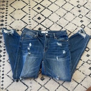 Risen Distressed Straight Leg Jean